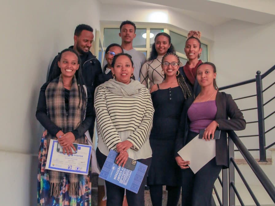 ACLP supporters and fellows gathered during a training session